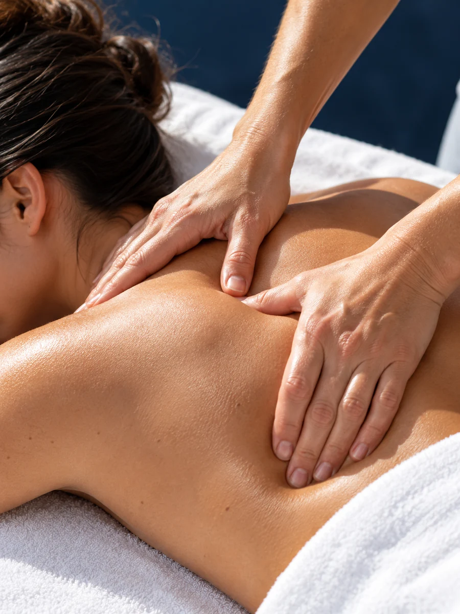Een rustig moment tijdens een massage